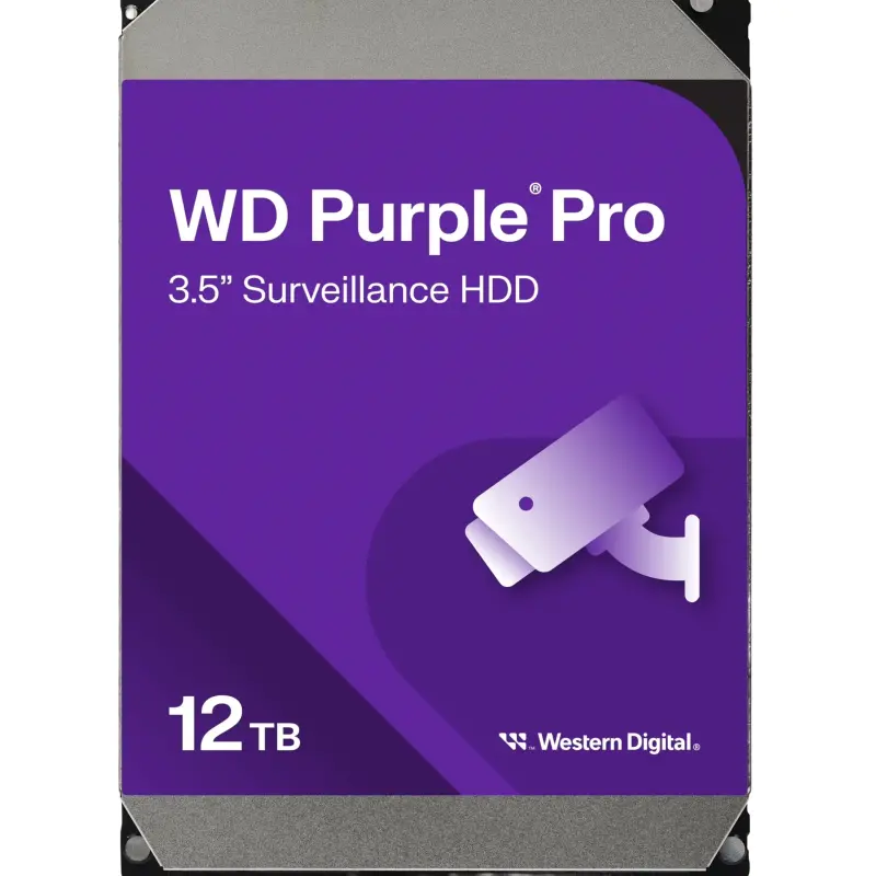  WESTERN DIGITAL SE-HDD12TB-PRO disco duro Purple Pro 12TB 3.5\" SATA 256MB 7200rpm 550TB/año 64 cámaras 