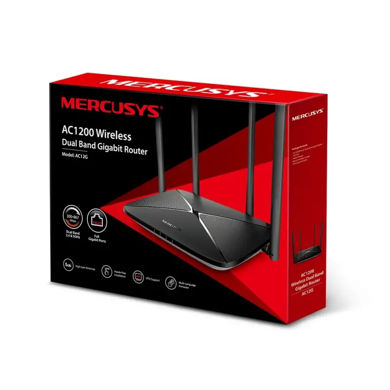  TP-LINK AC12G router Gigabit inalámbrico dual band AC1300 867Mbps/5GHz + 400Mbps/2.4GHz 