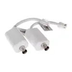  DAHUA LR1002 Convertidor EOC Pasivo para Tecnología ePoE RJ45 10/100Mbps + BNC 400m@100Mbps 1000m@10Mbps Pack 2 Unidades 