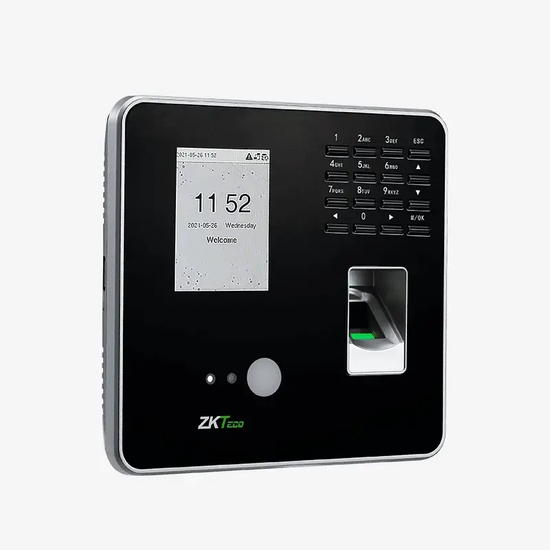  ZKTECO MB20-VL control asistencia y acceso biométrico rostro huella tarjeta RJ45 