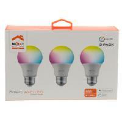  NEXXT NHB-C1203PK Bombillas LED inteligentes Wi‑Fi A19 RGB 220V pack x3 