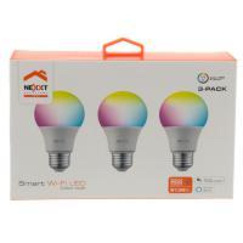  NEXXT NHB-C1203PK Bombillas LED inteligentes Wi‑Fi A19 RGB 220V pack x3 