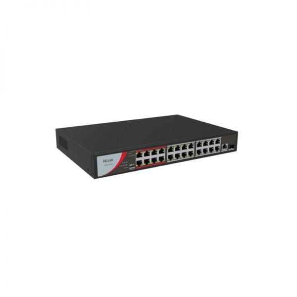  HILOOK NS-0326P-230(B) Conmutador PoE Fast Ethernet 24 puertos 10/100Mbps + 2 uplink 230W 