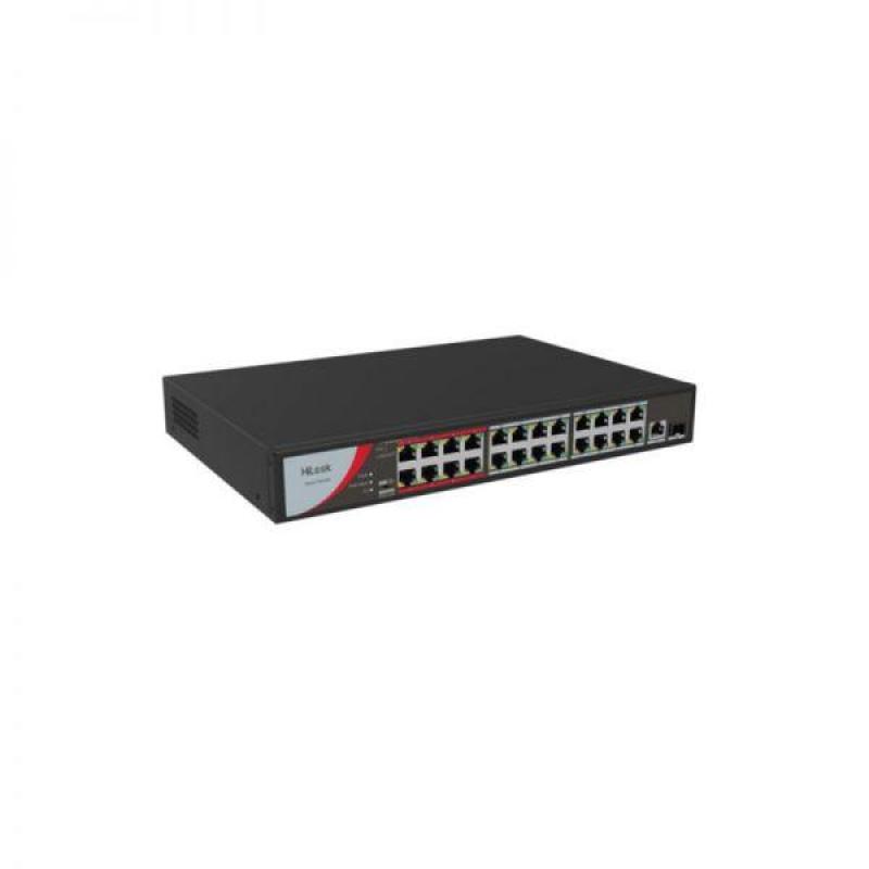 HILOOK NS-0326P-230(B) Conmutador PoE Fast Ethernet 24 puertos 10/100Mbps + 2 uplink 230W 