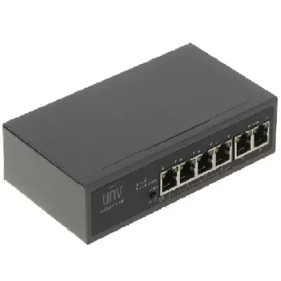  UNIVIEW NSW2010-6T-POE-IN Switch PoE 4 puertos 10/100Mbps + 2 uplink 10/100Base-TX 60W 