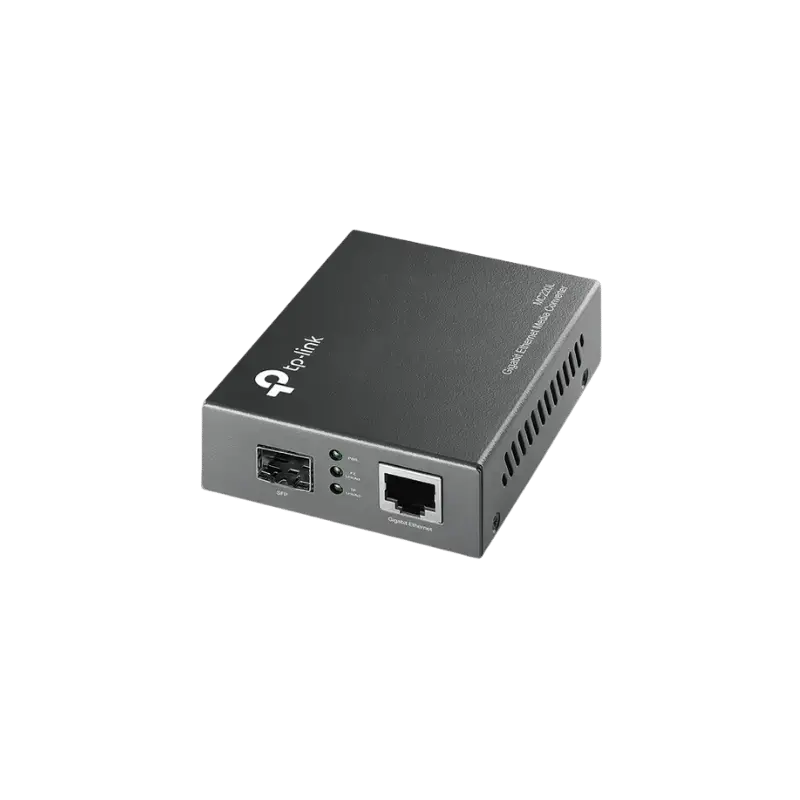  TP-LINK MC220L Conversor medios Gigabit Ethernet 10/100/1000Mbps RJ45 fibra óptica monomodo SC 20km WDM 