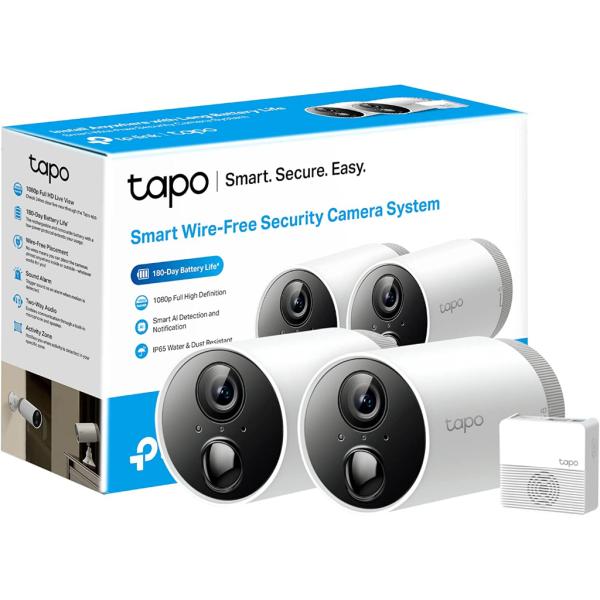  TP-LINK Tapo C400S2 sistema cámara seguridad inteligente inalámbrica 2K sistema 2 cámaras batería 