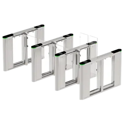  ZKTECO SBTL8200 barrera peatonal central bidireccional tipo swing para pasillos múltiples 