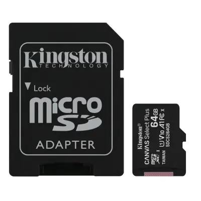  KINGSTON SDCS2/64GB microSDXC Canvas Select Plus 64GB + adaptador 