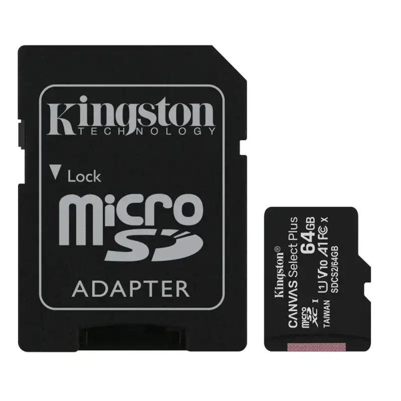  KINGSTON SDCS2/64GB microSDXC Canvas Select Plus 64GB + adaptador 