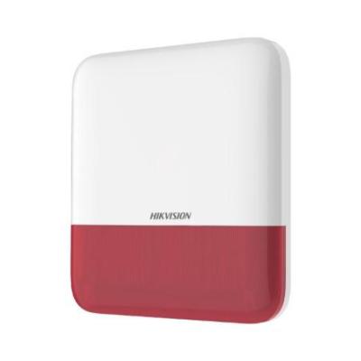  HIKVISION DS-PS1-E-WB/RED Sirena inalámbrica exterior roja 110dB luz estroboscópica AX PRO 