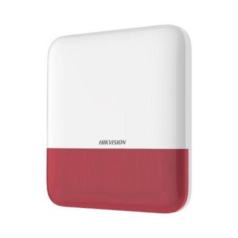 HIKVISION DS-PS1-E-WB/RED Sirena inalámbrica exterior roja 110dB luz estroboscópica AX PRO 