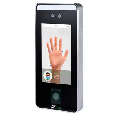  ZKTECO SPEEDFACE-V5L terminal verificación facial código QR detección tapabocas 