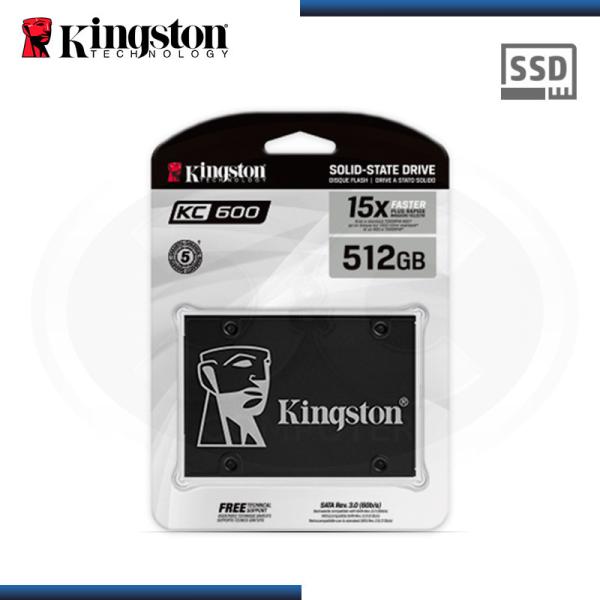  KINGSTON KC600 512GB Disco sólido SATA 6.0 Gbps 2.5 pulgadas 7mm 550MB/s lectura 