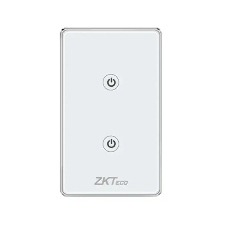  ZKTECO SW12-US interruptor de luz inteligente Wi‑Fi 2 tomas 120V control por app y voz 