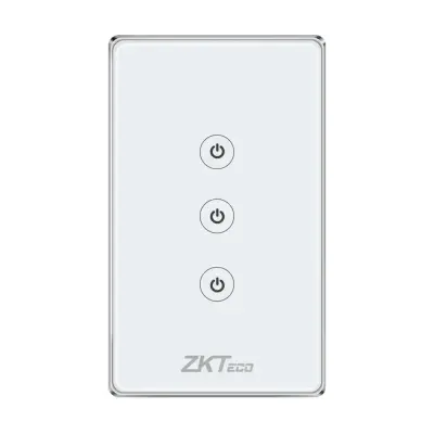  ZKTECO SW13-US interruptor de luz inteligente Wi‑Fi 3 tomas 120V control por app y voz 