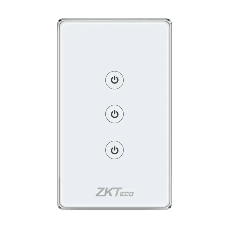  ZKTECO SW13-US interruptor de luz inteligente Wi‑Fi 3 tomas 120V control por app y voz 