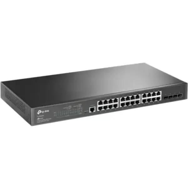  TP-LINK TL-SG3428X Switch administrado JetStream L2+ 24 puertos Gigabit 10/100/1000Mbps 4 ranuras SFP+ 10GE web GUI CLI SNMP 