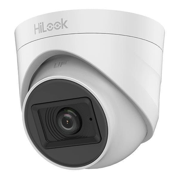  HILOOK THC-T120-PS Cámara domo analógica 2MP 1080P lente 2.8mm con audio micrófono IR 20m TVI/AHD/CVI/CVBS 