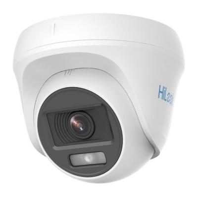  HILOOK THC-T129-M Cámara domo analógica ColorVu 2MP 1080P luz blanca 20m 24/7 color lente 2.8mm TVI/AHD/CVI 