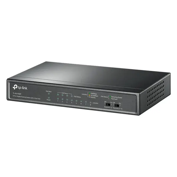  TP-LINK TL-SF1008P switch 8 puertos 10/100Mbps 4 puertos PoE+ 66W hasta 250m modo extendido 