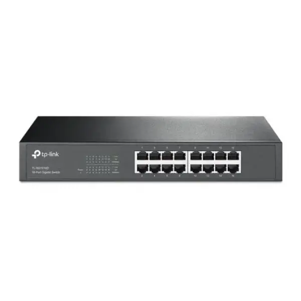  TP-LINK TL-SG1016PE Switch Easy Smart 16 puertos Gigabit 10/100/1000Mbps 8 puertos PoE+ 802.3at 110W presupuesto PoE escritorio/rack 19" 