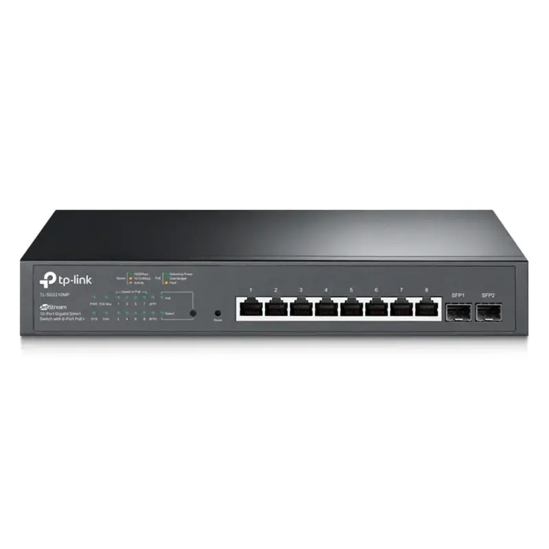  TP-LINK TL-SG2210MP switch inteligente Gigabit 10 puertos 8 puertos PoE+ 150W 