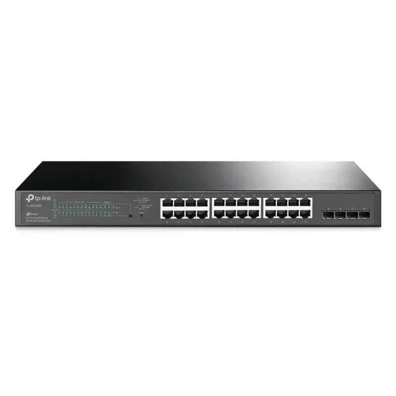  TP-LINK TL-SG2428P Switch inteligente JetStream Gigabit 24 puertos 10/100/1000Mbps PoE+ 802.3at 4 ranuras SFP 250W administrado 