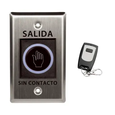  ZKTECO TLEB102-R botón salida sin contacto infrarrojo control remoto alcance 50cm 