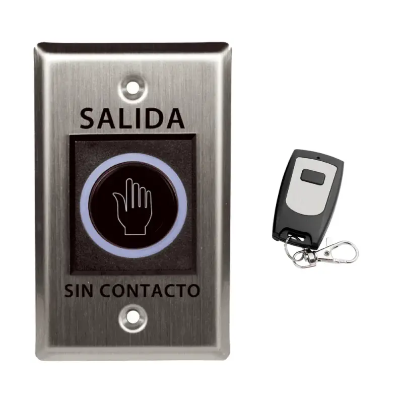  ZKTECO TLEB102-R botón salida sin contacto infrarrojo control remoto alcance 50cm 