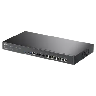  TP-LINK ER8411 Router VPN Omada 10 puertos 2 SFP+ 10G 1 SFP 1G 8 RJ45 Gigabit WAN/LAN 2 USB 3.0 CPU quad-core 2.2GHz 4GB RAM 