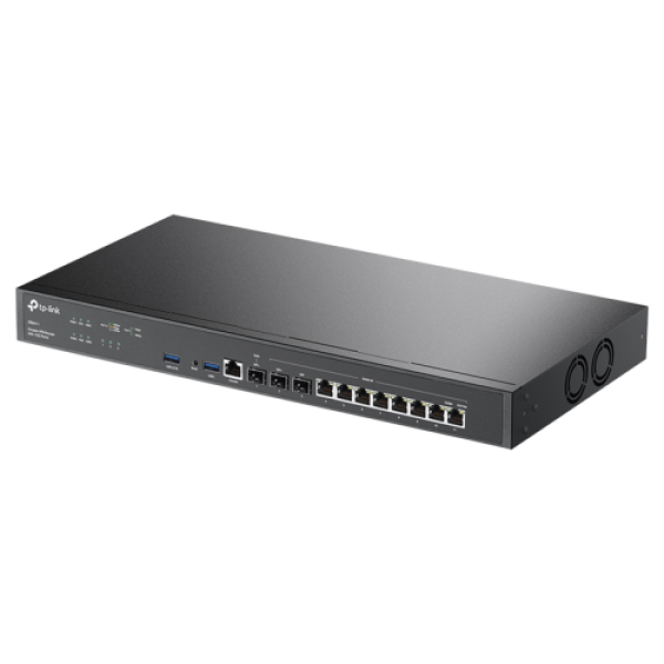  TP-LINK ER8411 Router VPN Omada 10 puertos 2 SFP+ 10G 1 SFP 1G 8 RJ45 Gigabit WAN/LAN 2 USB 3.0 CPU quad-core 2.2GHz 4GB RAM 