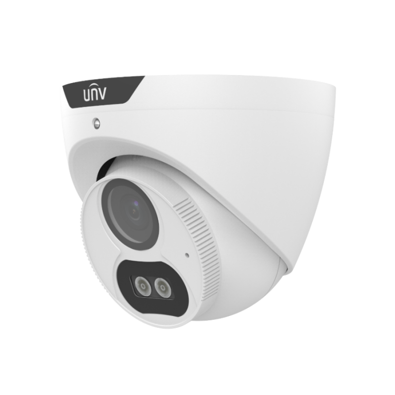  UNIVIEW UAC-T125-AF28M-W Cámara Análoga Domo ColorHunter 5MP Lente 2.8mm Micrófono Incorporado 24/7 Color IR 20m IP67 Blanco 