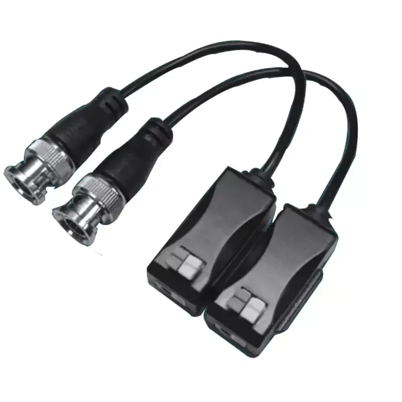  UNIVIEW UTP-HD4N1P-4K Balun Video Pasivo 1 Canal HD 4 en 1 hasta 4K Push-Pin Terminal Pigtail 