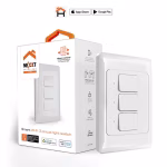  NEXXT NHE-T100 interruptor de luz inteligente Wi‑Fi de 3 circuitos 