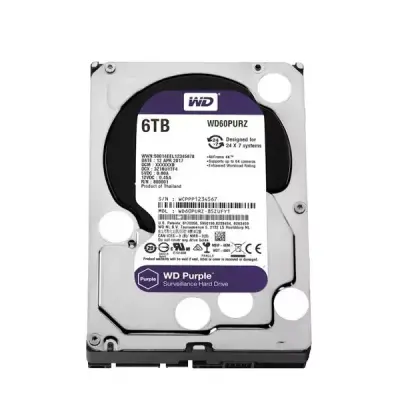  WESTERN DIGITAL WD PURPLE Disco Duro Vigilancia 6TB 3.5" SATA 6Gb/s IntelliPower 64MB Cache AllFrame 180TB/año 24/7 