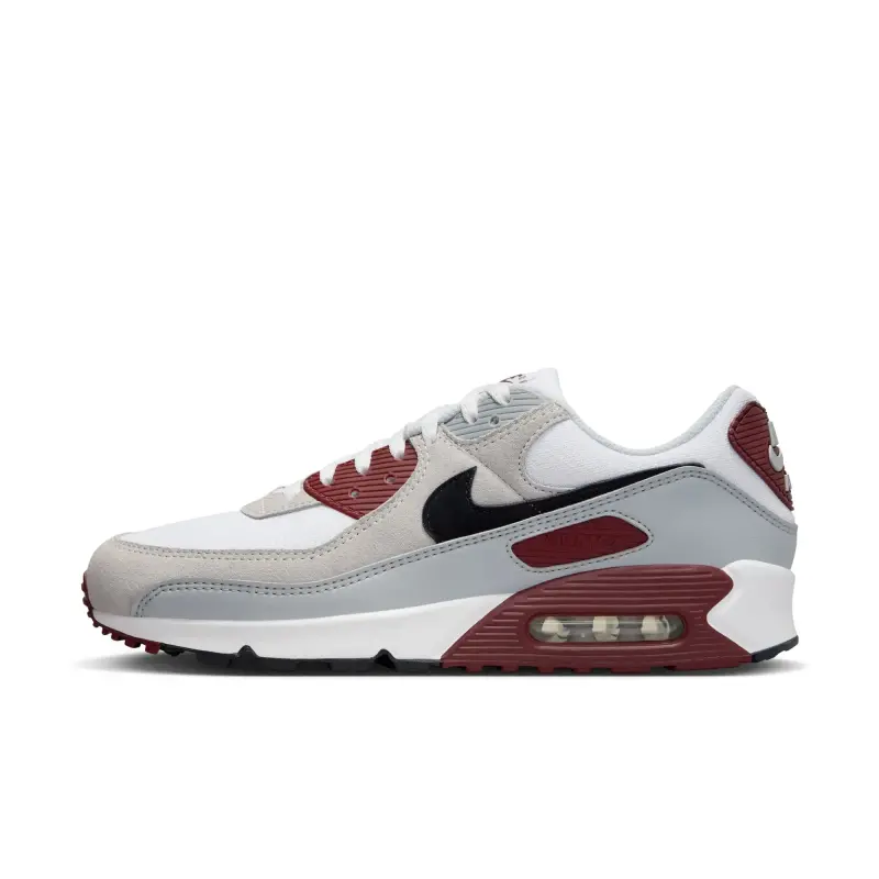  NIKE Air Max 90 White/Black/Dark Team Red/Pure Platinum 
