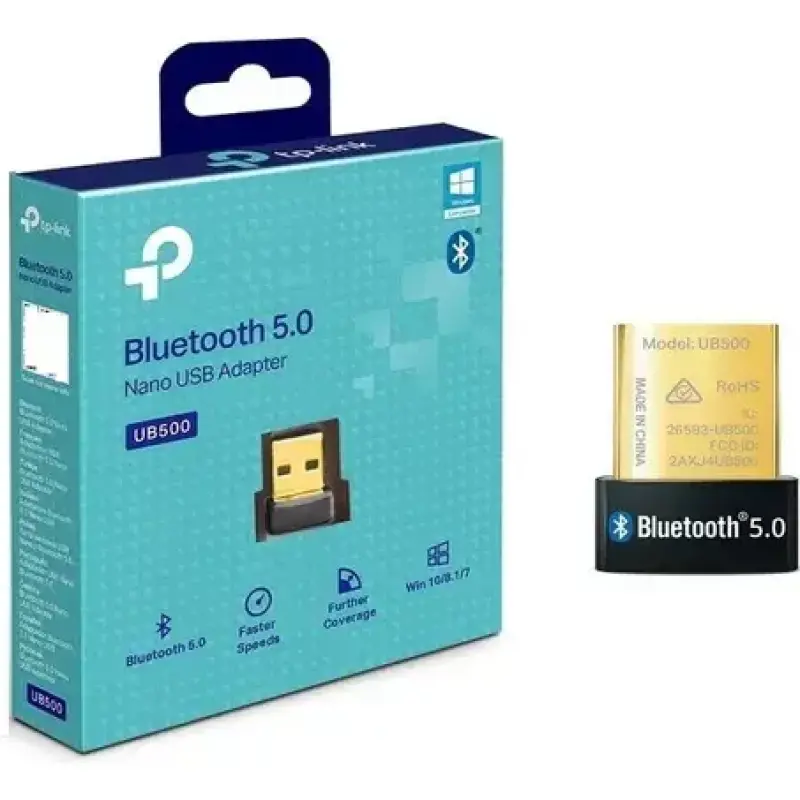  TP-LINK UB500 Adaptador USB nano Bluetooth 5.0 20m cobertura plug and play 