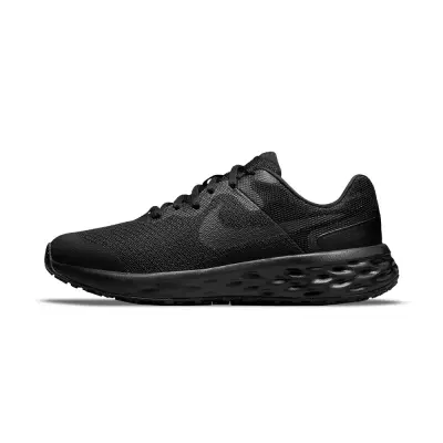  NIKE Revolution 6 zapatillas juvenil negras mesh transpirable suela goma 