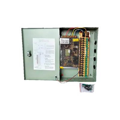  ZKTECO 20A-18CH Fuente para 18CH con gabinete metálico 12VDC/20AMP 216W 
