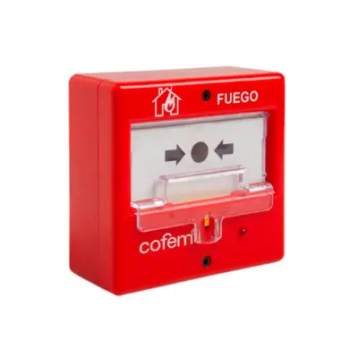  COLOTRON CO-PUCAY Pulsador alarma rearmable direccionable Lyon 12VDC 500mA contacto seco NC/NO 