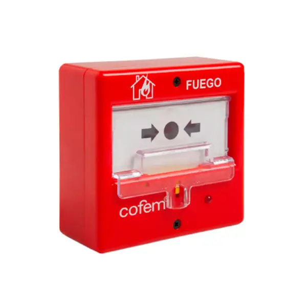  COLOTRON CO-PUCAY Pulsador alarma rearmable direccionable Lyon 12VDC 500mA contacto seco NC/NO 
