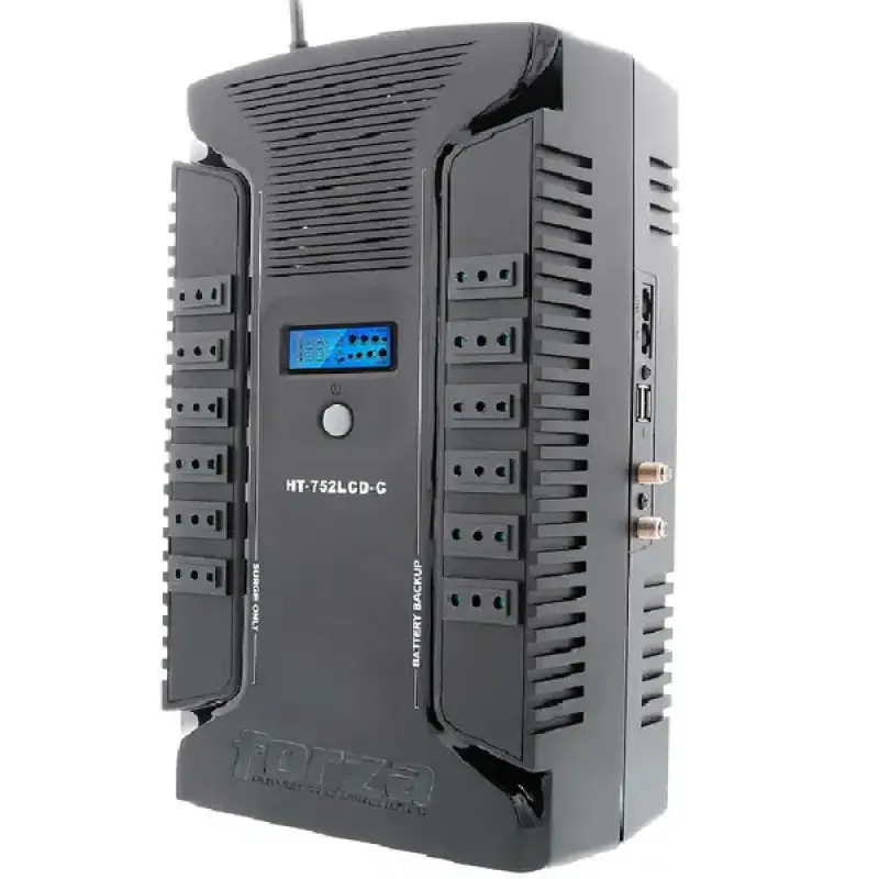  FORZA HT-752LCD UPS interactiva 750VA/450W 10 IRAM coaxial USB sobremesa 220V LCD 