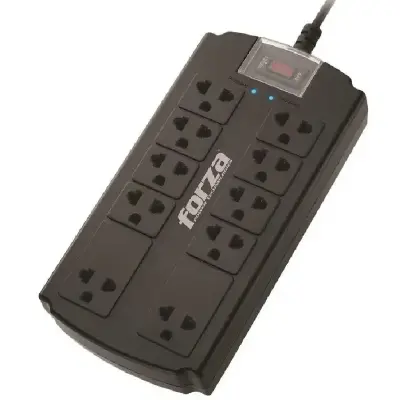  FORZA FSP-10UN Protector tensión 1080J/1800W 10 salidas universales 120V/240V 2 USB 2.1A 