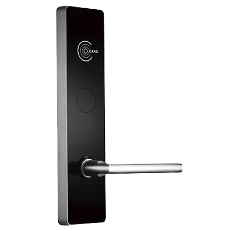  ZKTECO LH6800/R cerradura hotelera Mifare 13.56MHz mortise americano 5 pestillos lado derecho zinc 
