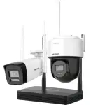  HIKVISION NKS424W03H Kit cámara bala 4MP H.265 + cámara PT domo WiFi NVS 