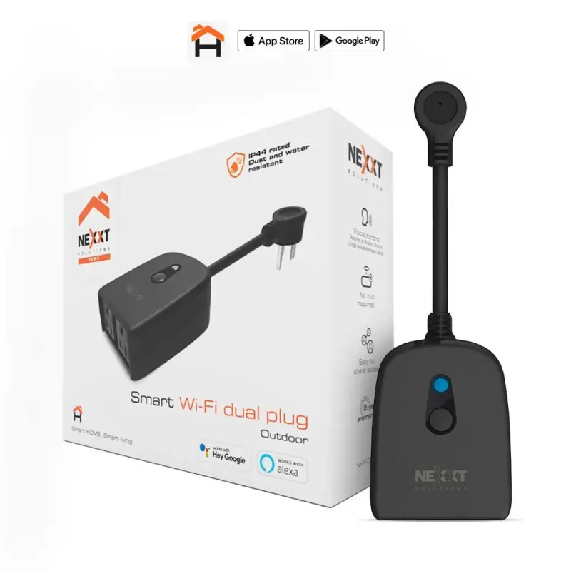  NEXXT NHP-O610 Enchufe inteligente dual Wi-Fi para exterior 