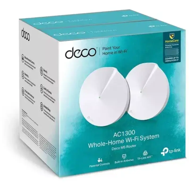  TP-LINK DECO M5(2-PACK) Sistema Wi-Fi Mesh AC1300 (2-Pack) 