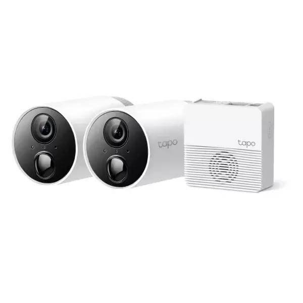  TP-LINK TAPO C400S2 Sistema Cámara Seguridad Inalámbrica 2 Cámaras 1080P FHD Batería Recargable 180 días Hub Incluido MicroSD 512GB IP65 